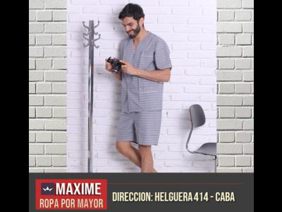 Varios Moda y Belleza Maxime Art 17 - Pijamas Hombre Tela Camisera con Botones